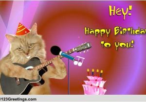 Free Singing Birthday Cards with Names Singing Birthday Cat Free songs Ecards Greeting Cards