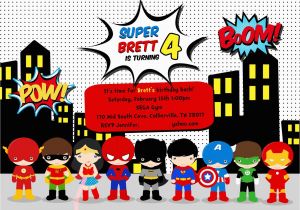 Free Superhero Birthday Invitations Greygrey Designs My Parties Brett 39 S Superhero 4th