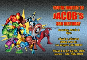 Free Superhero Birthday Invitations Marvel Superhero Invitations General Prints