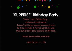 Free Surprise Birthday Party Invitations 50th Birthday Surprise Party Invitations Free Invitation