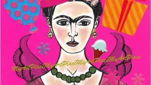 Frida Kahlo Birthday Card Frida Kahlo Art original Collage Frida Celebrates by