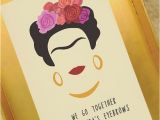Frida Kahlo Birthday Card Frida Kahlo Card Frida 39 S Eyebrows Greeting Card