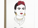 Frida Kahlo Birthday Card Frida Kahlo Greeting Card by Violetclair On Etsy