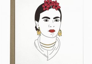 Frida Kahlo Birthday Card Frida Kahlo Greeting Card by Violetclair On Etsy