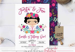 Frida Kahlo Birthday Invitations Frida Kahlo Birthday Party Invitation Mexican First Birthday