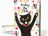 Friday the 13th Birthday Cards Friday the 13th Birthday Cat Card 518521
