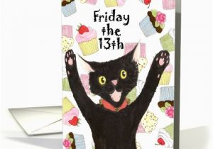 Friday the 13th Birthday Cards Friday the 13th Birthday Cat Card 518521