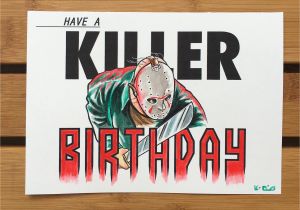 Friday the 13th Birthday Cards Jason Friday the 13th Birthday Card Horror Card Card for