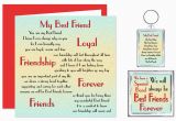 Friendship Verses for Birthday Cards Best Friend Verse Gift Set Card Keyring Magnet