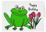 Frog Birthday Cards Free Ah Funny Frog Birthday Card Zazzle