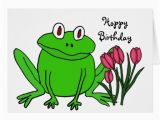 Frog Birthday Cards Free Ah Funny Frog Birthday Card Zazzle