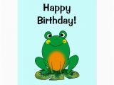 Frog Birthday Cards Free Happy Birthday Frog Post Cards Zazzle
