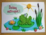 Frog Birthday Cards Free Papirvilag Bekas Udvozlet Birthday Card with Frog