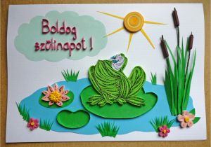 Frog Birthday Cards Free Papirvilag Bekas Udvozlet Birthday Card with Frog