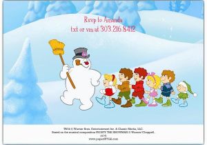Frosty the Snowman Birthday Invitations Frosty and Photo Birthday Invitations Paperstyle