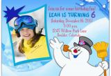 Frosty the Snowman Birthday Invitations Frosty and Photo Birthday Invitations Paperstyle