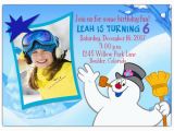 Frosty the Snowman Birthday Invitations Frosty and Photo Birthday Invitations Paperstyle