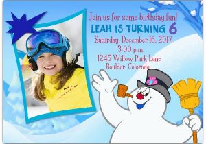 Frosty the Snowman Birthday Invitations Frosty and Photo Birthday Invitations Paperstyle