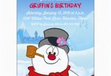 Frosty the Snowman Birthday Invitations Frosty the Snowman Invitations Paperstyle