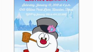 Frosty the Snowman Birthday Invitations Frosty the Snowman Invitations Paperstyle