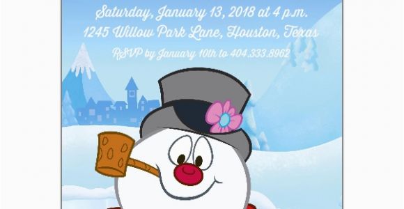 Frosty the Snowman Birthday Invitations Frosty the Snowman Invitations Paperstyle