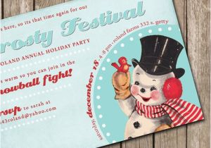 Frosty the Snowman Birthday Invitations Items Similar to Vintage Frosty the Snowman Christmas