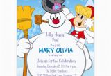 Frosty the Snowman Birthday Invitations Jolly Happy Frosty Birthday Invitations
