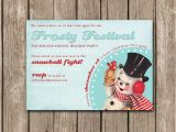 Frosty the Snowman Birthday Invitations Vintage Frosty the Snowman Christmas Invitation P Ink