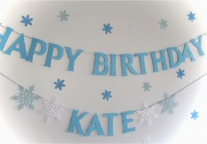 Frozen 2 Happy Birthday Banner Frozen Banner Frozen Birthday Snowflake Bannerelsa Frozen