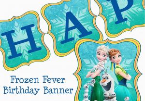 Frozen Fever Happy Birthday Banner Disney Frozen Fever Birthday Banner Frozen Birthday Banner