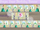 Frozen Fever Happy Birthday Banner Frozen Fever Birthday Banner Frozen Party Banner Frozen