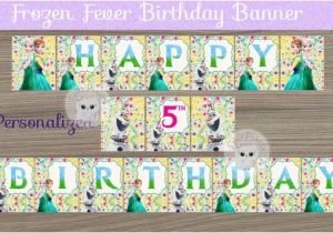 Frozen Fever Happy Birthday Banner Frozen Fever Birthday Banner Frozen Party Banner Frozen