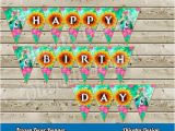 Frozen Fever Happy Birthday Banner Frozen Fever Happy Birthday Banner Instant Download Diy