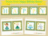 Frozen Fever Happy Birthday Banner Frozen Fever Happy Birthday Banner Instant Download