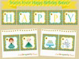 Frozen Fever Happy Birthday Banner Frozen Fever Happy Birthday Banner Instant Download