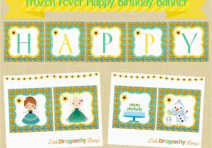 Frozen Fever Happy Birthday Banner Frozen Fever Happy Birthday Banner Instant Download