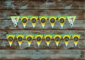 Frozen Fever Happy Birthday Banner Frozen Fever Printable Banner Frozen Fever Birthday by