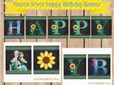 Frozen Fever Happy Birthday Banner Items Similar to Frozen Fever Chalkboard Happy Birthday