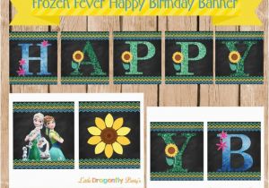 Frozen Fever Happy Birthday Banner Items Similar to Frozen Fever Chalkboard Happy Birthday