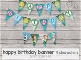 Frozen Fever Happy Birthday Banner Printable Frozen Fever Happy Birthday Banner