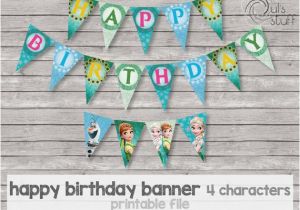 Frozen Fever Happy Birthday Banner Printable Frozen Fever Happy Birthday Banner