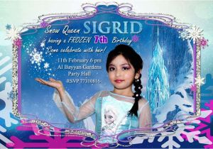 Frozen themed Birthday Invitations 7th Birthday Invitation Frozen theme Best Happy Birthday