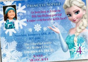 Frozen themed Birthday Invitations Disney Frozen Invitation Custom Photo Printable Design