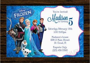 Frozen themed Birthday Invitations Frozen Birthday Party Invitations Oxsvitation Com