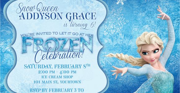 Frozen themed Birthday Invitations Frozen themed Party Invitations Printable Pdfs Elsa and Anna