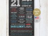 Fun 21st Birthday Gifts for Him Fun Facts 1997 21st Birthday Gift for Him Brother son