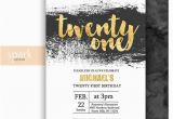 Fun 21st Birthday Ideas for Him Modern 21st Birthday Invitation for Men with Gold by