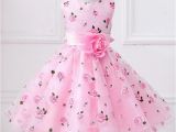 Fun Birthday Dresses Kids Frocks Girls Flowes Dress formal Floral Print Party