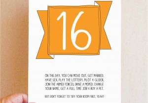 Funny 16th Birthday Cards 16th Birthday Card Funny Birthday Card Funny 16 Card On