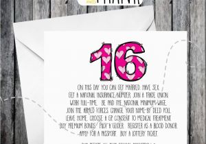 Funny 16th Birthday Cards Funny Alternative Banter 16th Birthday Card son Daughter